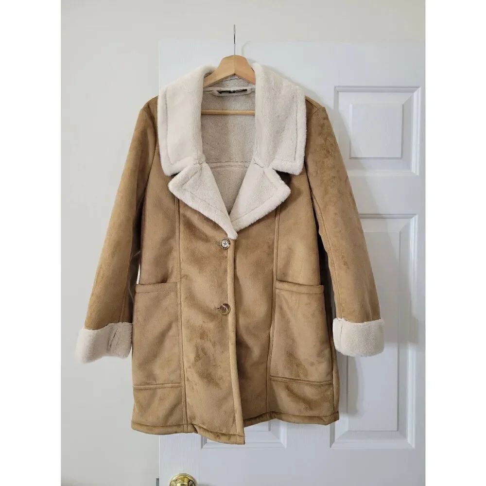 Banana republic Vegan Shearling Lined Coat XS $180